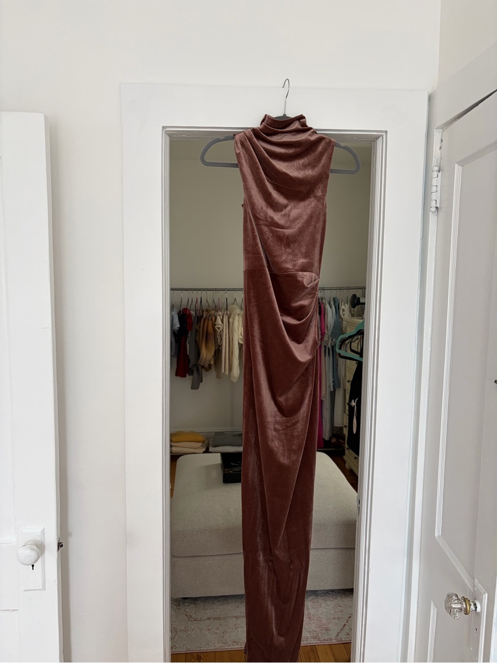 Revolve x Michael Costello Sleeveless Open Back Velvet Maxi Dress